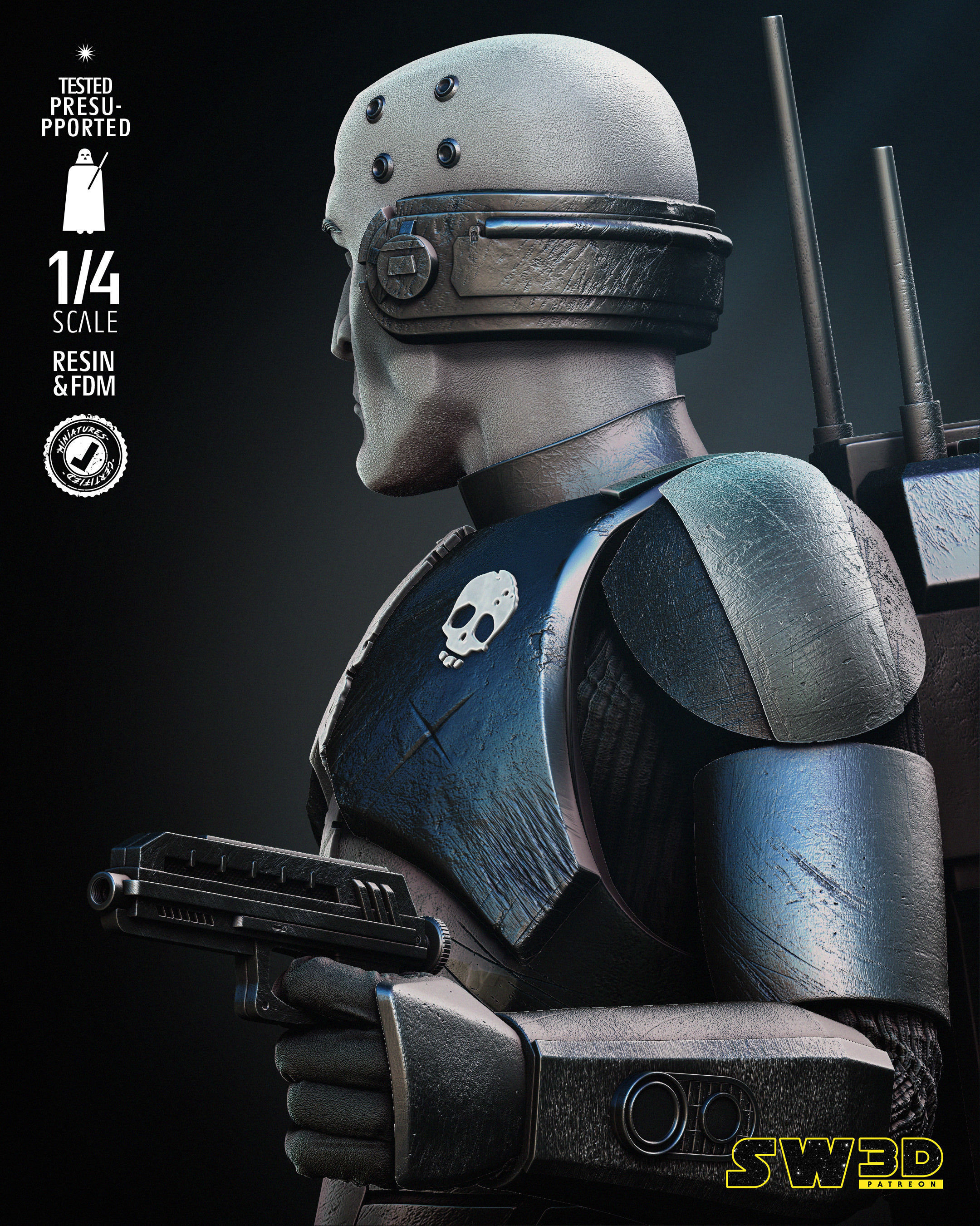 STAR WARS Echo Bust Tested for 3D Printing 3D print model_82