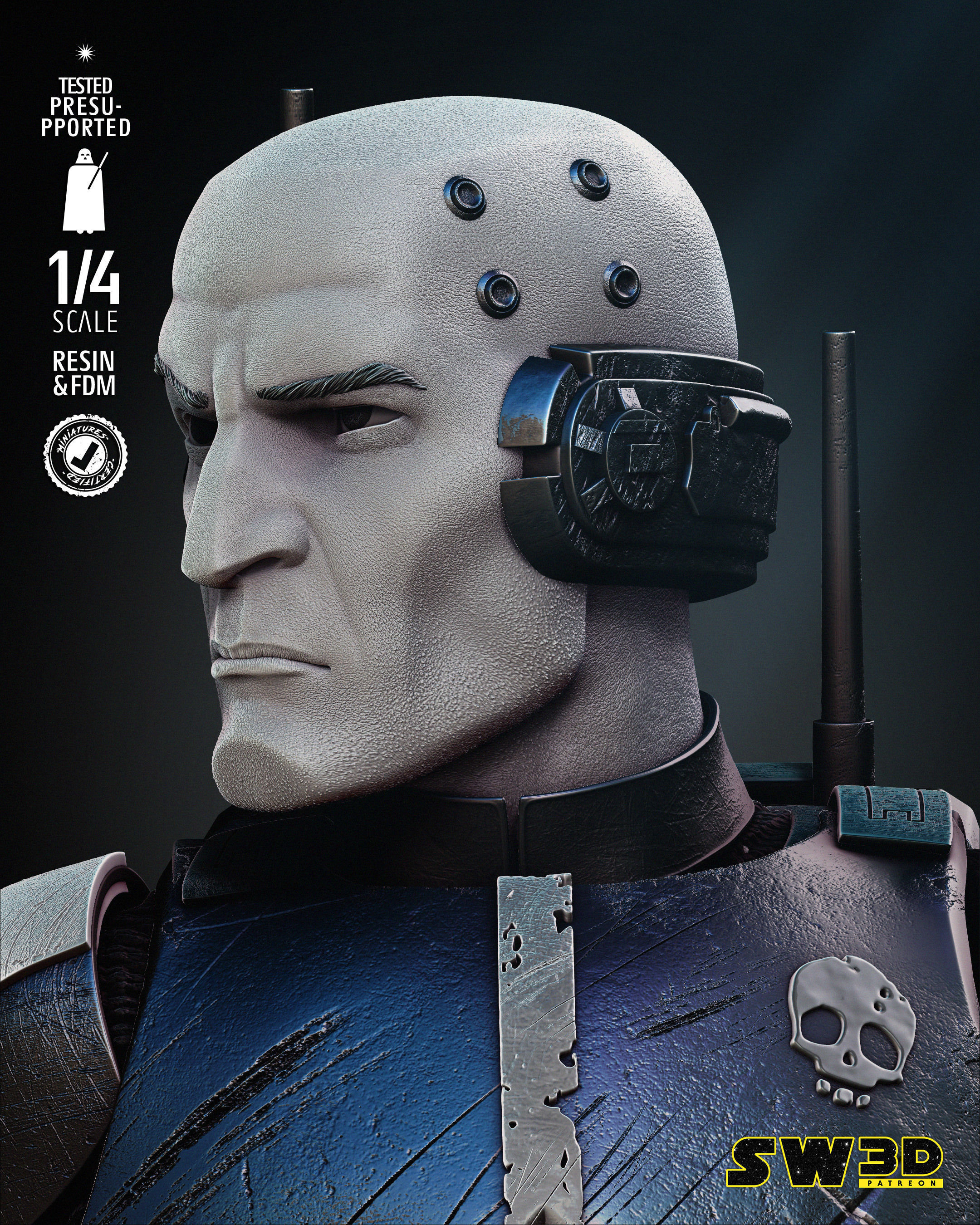 STAR WARS Echo Bust Tested for 3D Printing 3D print model_44