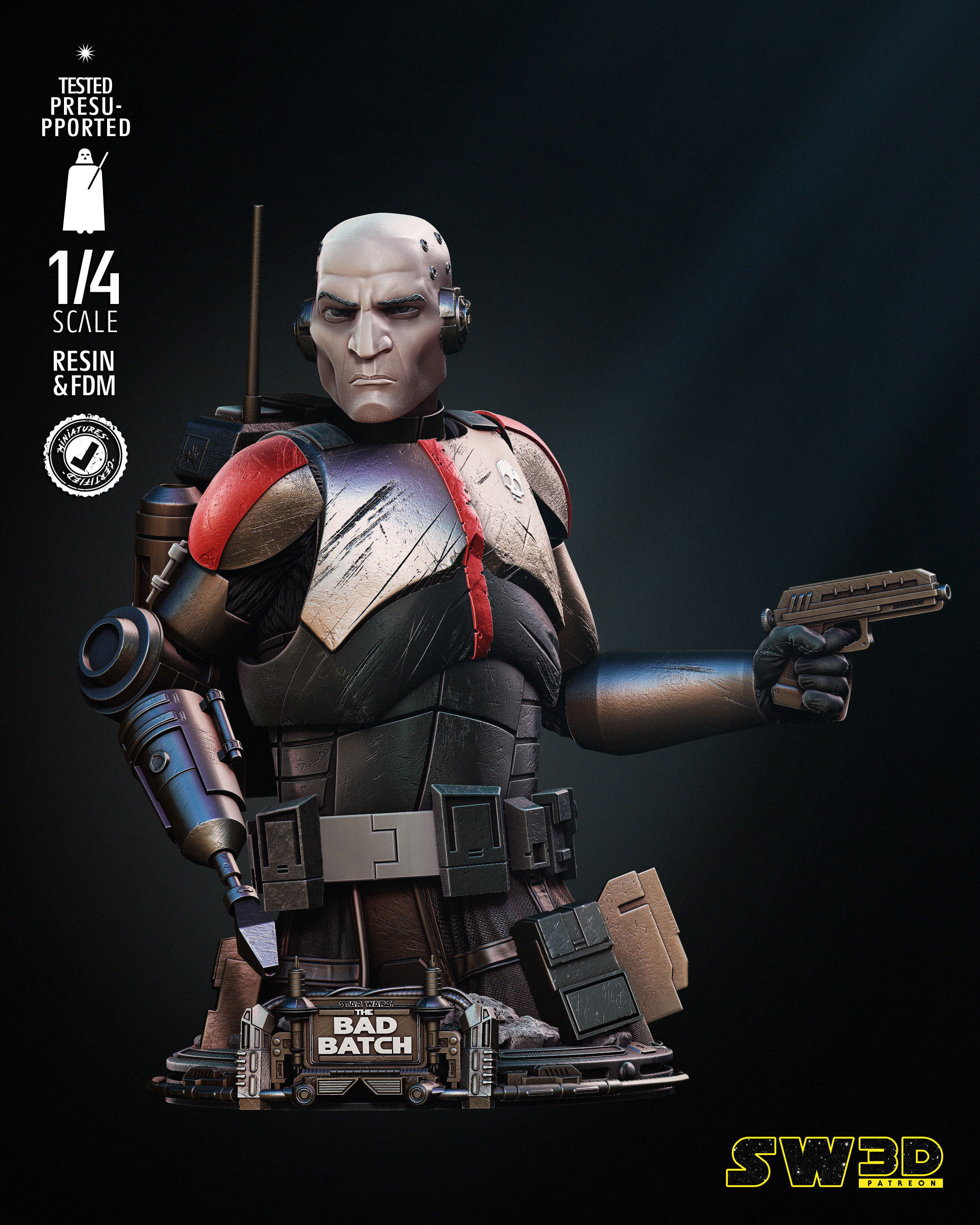 STAR WARS Echo Bust Tested for 3D Printing 3D print model_58