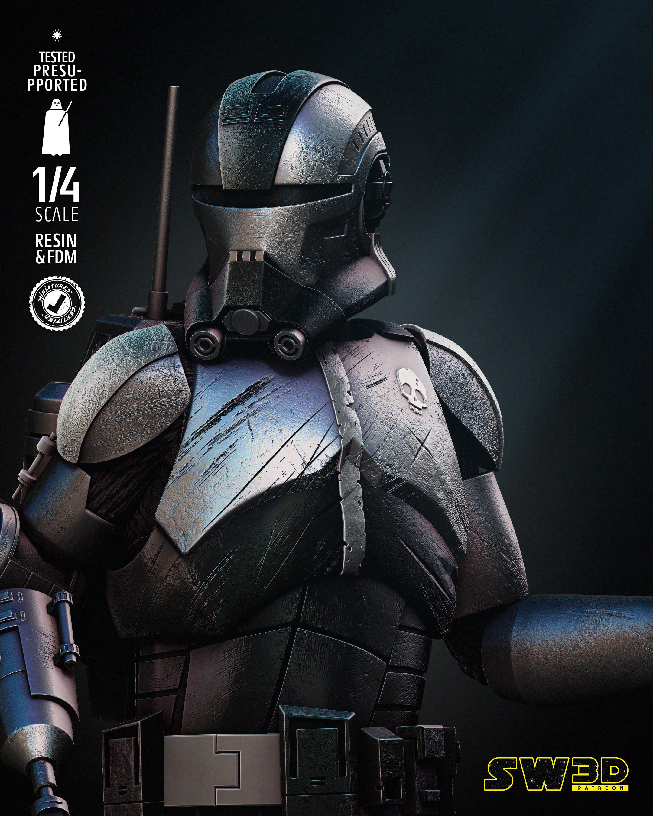 STAR WARS Echo Bust Tested for 3D Printing 3D print model_51