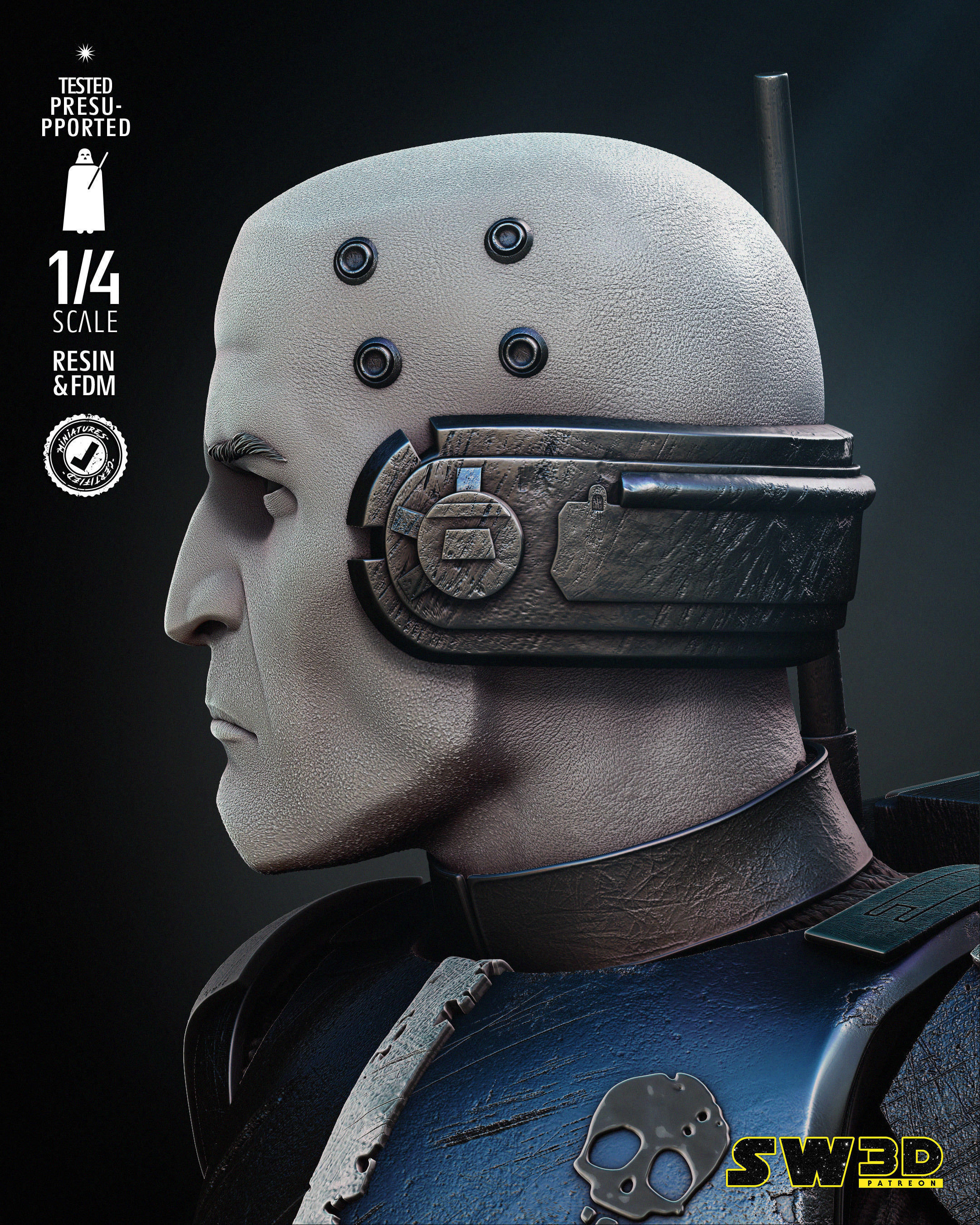 STAR WARS Echo Bust Tested for 3D Printing 3D print model_8