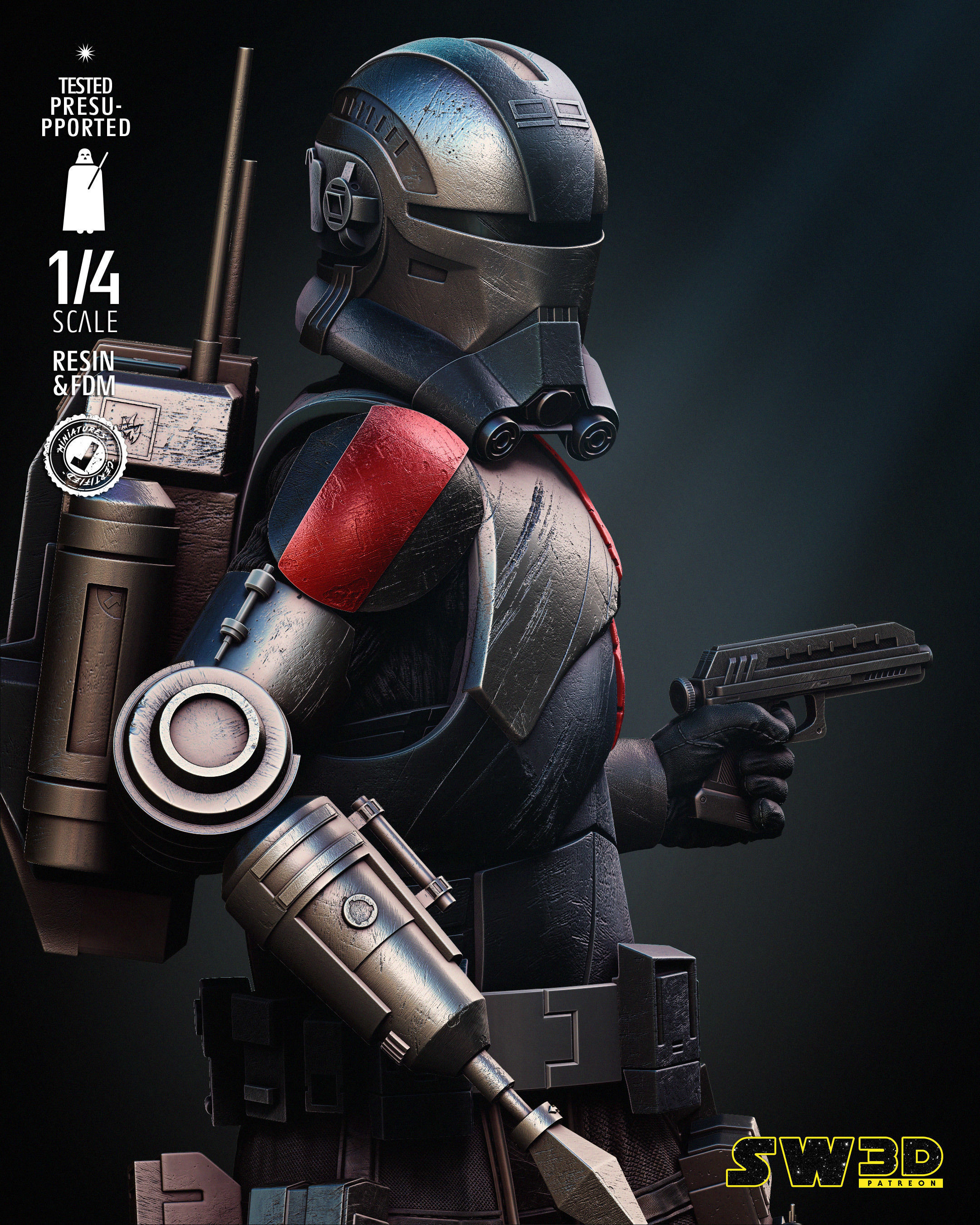 STAR WARS Echo Bust Tested for 3D Printing 3D print model_74