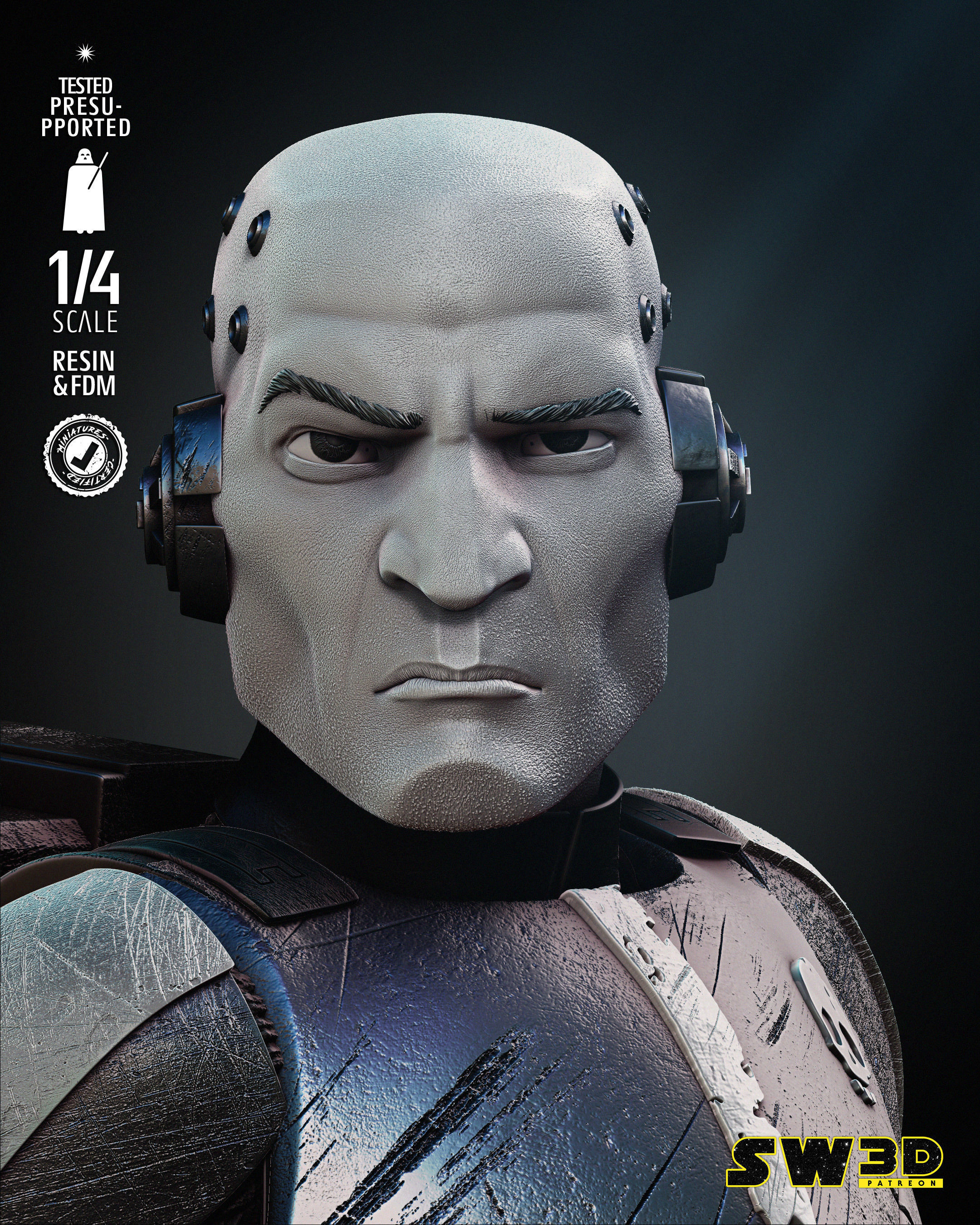 STAR WARS Echo Bust Tested for 3D Printing 3D print model_27