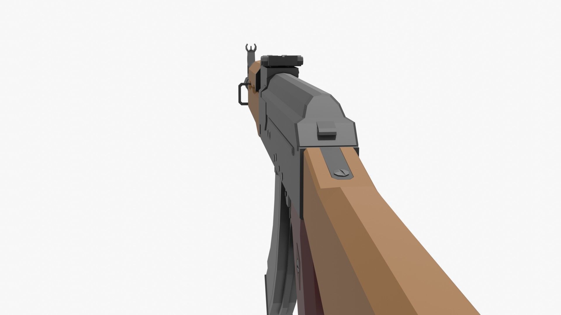 AK-47 type 1 Low-poly Low-poly 3D model_7