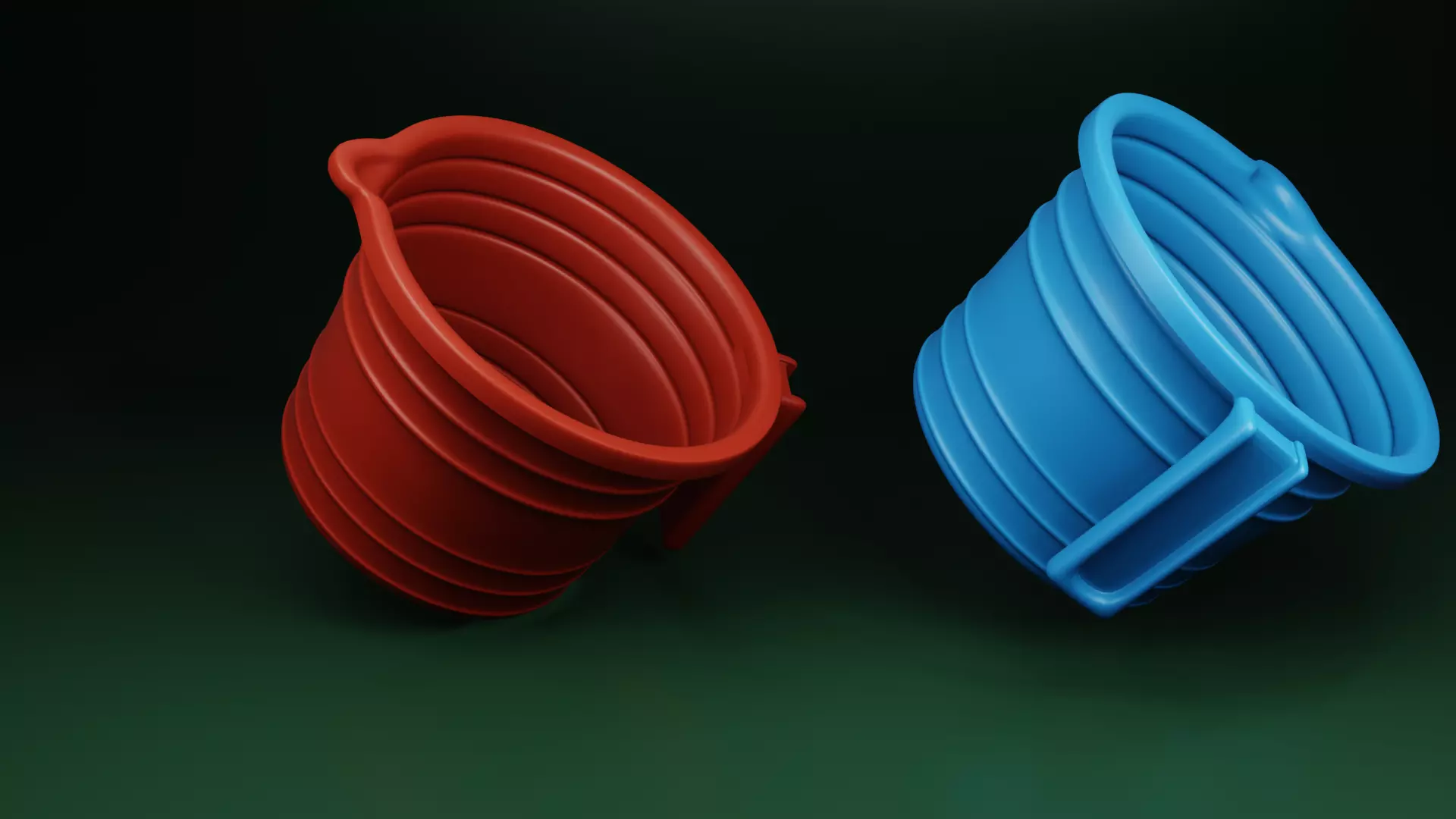 Bucket plastic Water mug Free 3D model