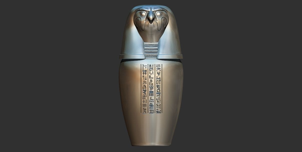 Ancient Egyptian Canopic Jars stl 3D Printable model 3D print model_13