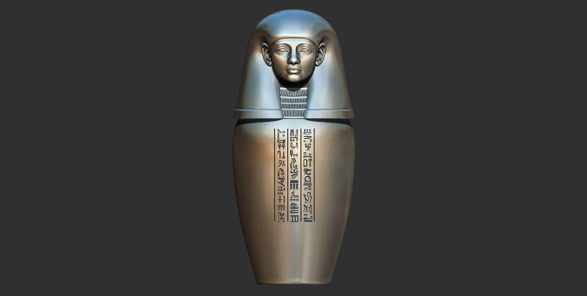 Ancient Egyptian Canopic Jars stl 3D Printable model 3D print model_9