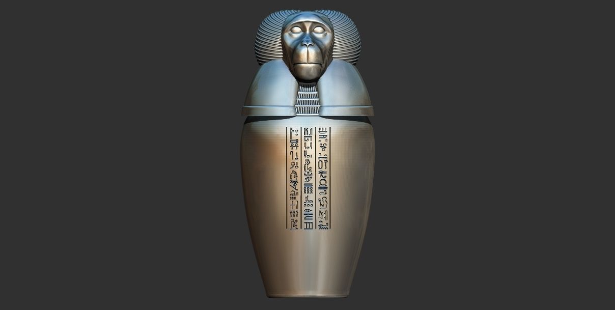 Ancient Egyptian Canopic Jars stl 3D Printable model 3D print model_8