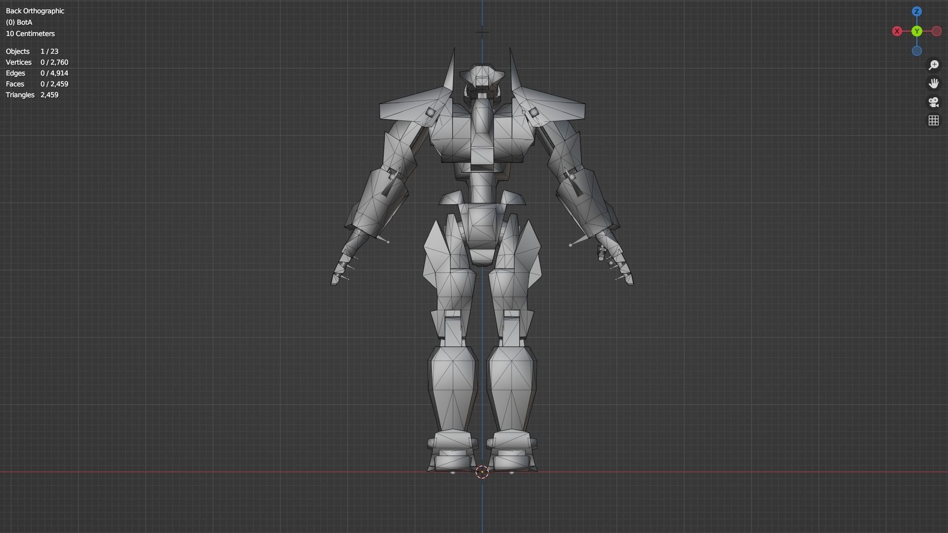 Low poly game-ready Unreal tenement game Rigged Egypt Robot Low-poly 3D model_6