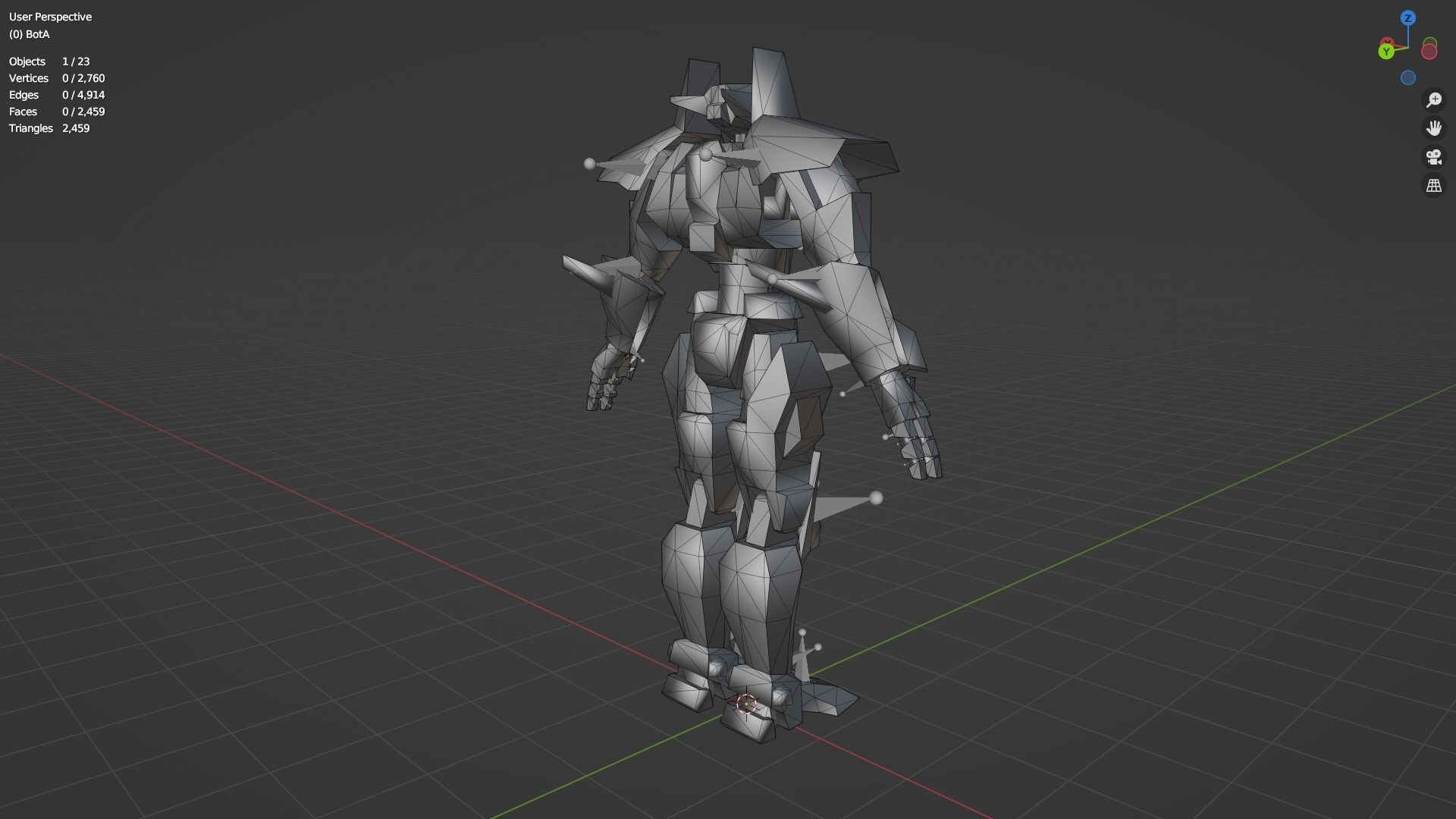 Low poly game-ready Unreal tenement game Rigged Egypt Robot Low-poly 3D model_7