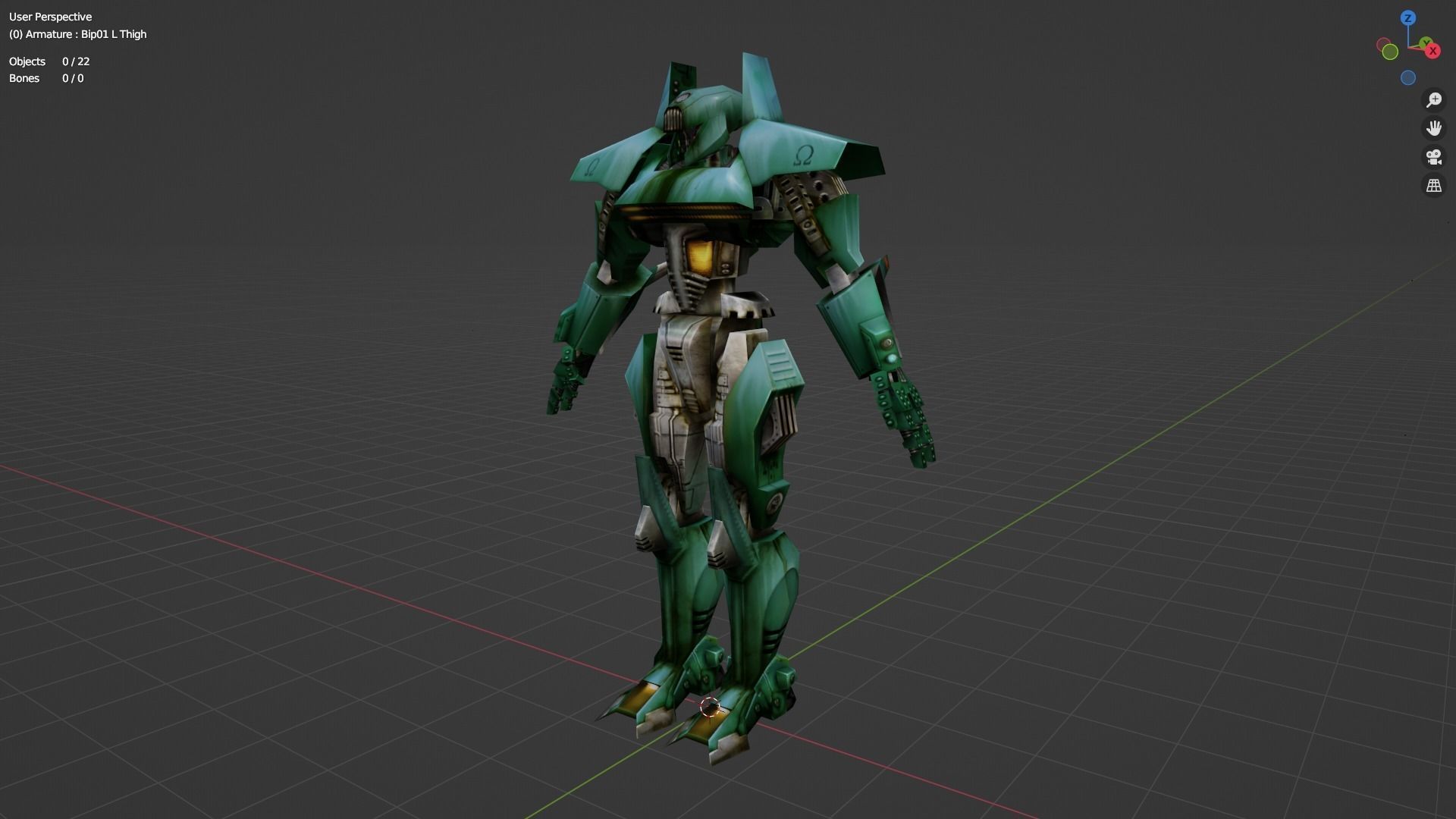 Low poly game-ready Unreal tenement game Rigged Egypt Robot Low-poly 3D model_11