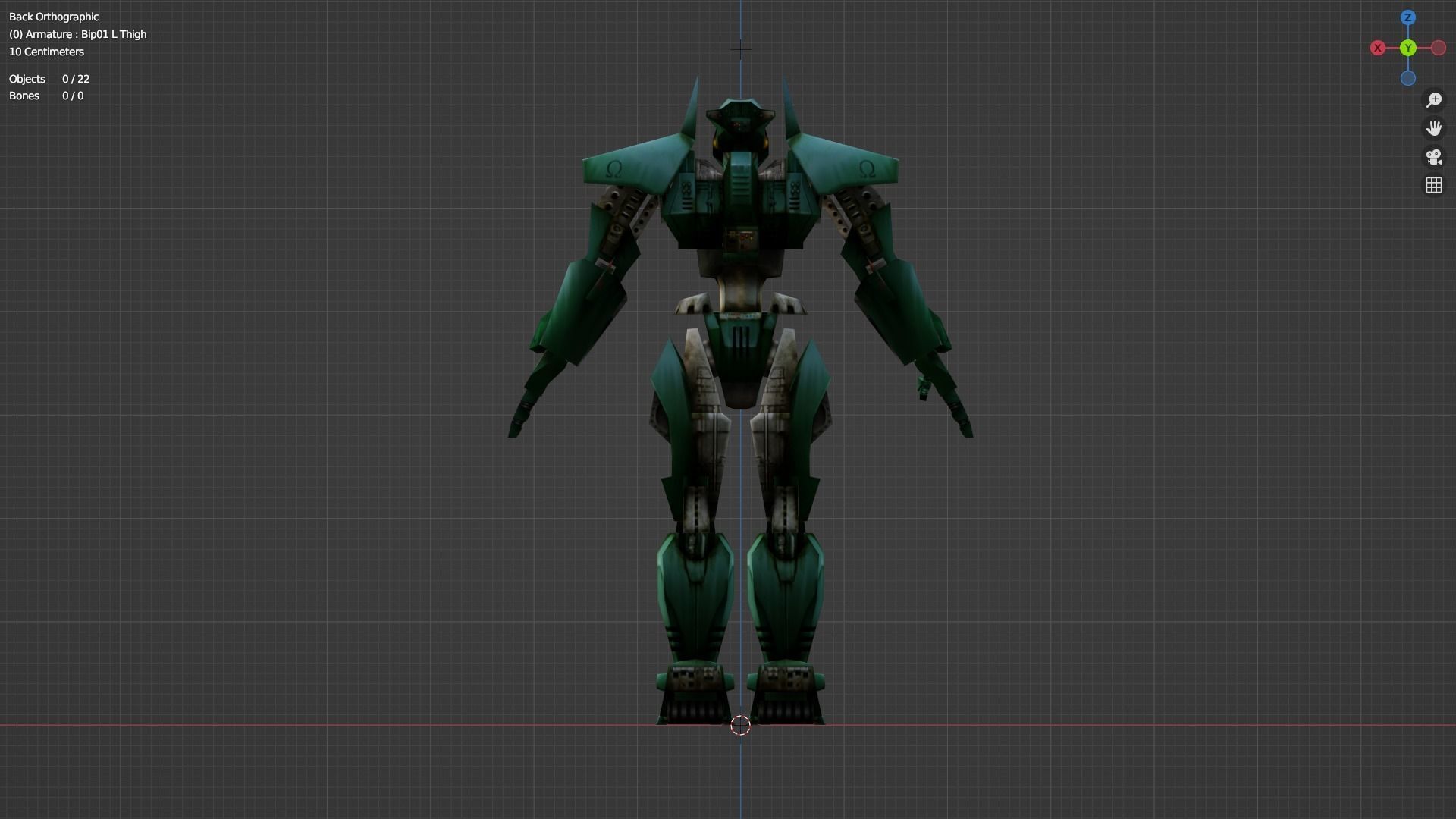 Low poly game-ready Unreal tenement game Rigged Egypt Robot Low-poly 3D model_10