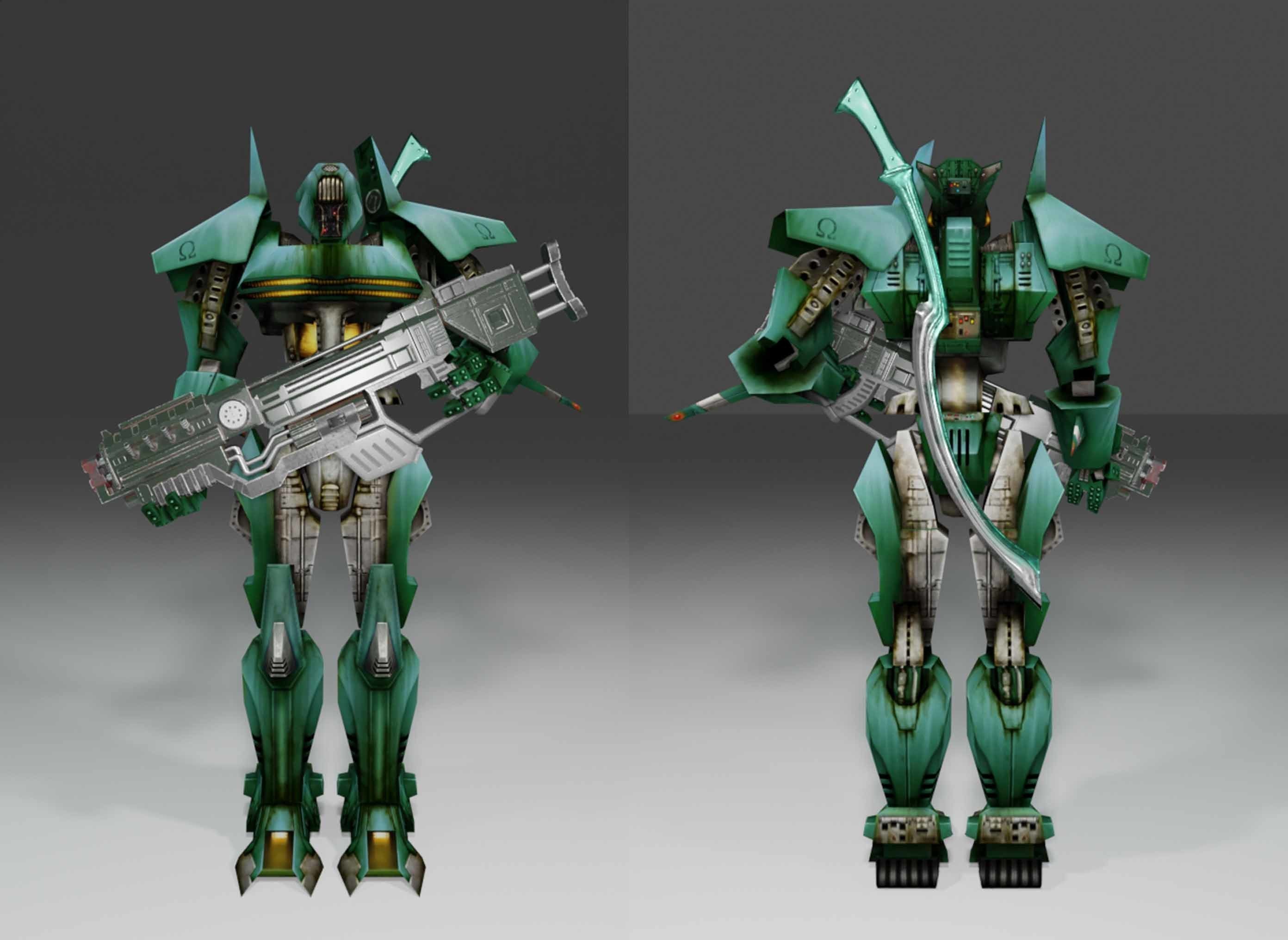 Low poly game-ready Unreal tenement game Rigged Egypt Robot Low-poly 3D model_2