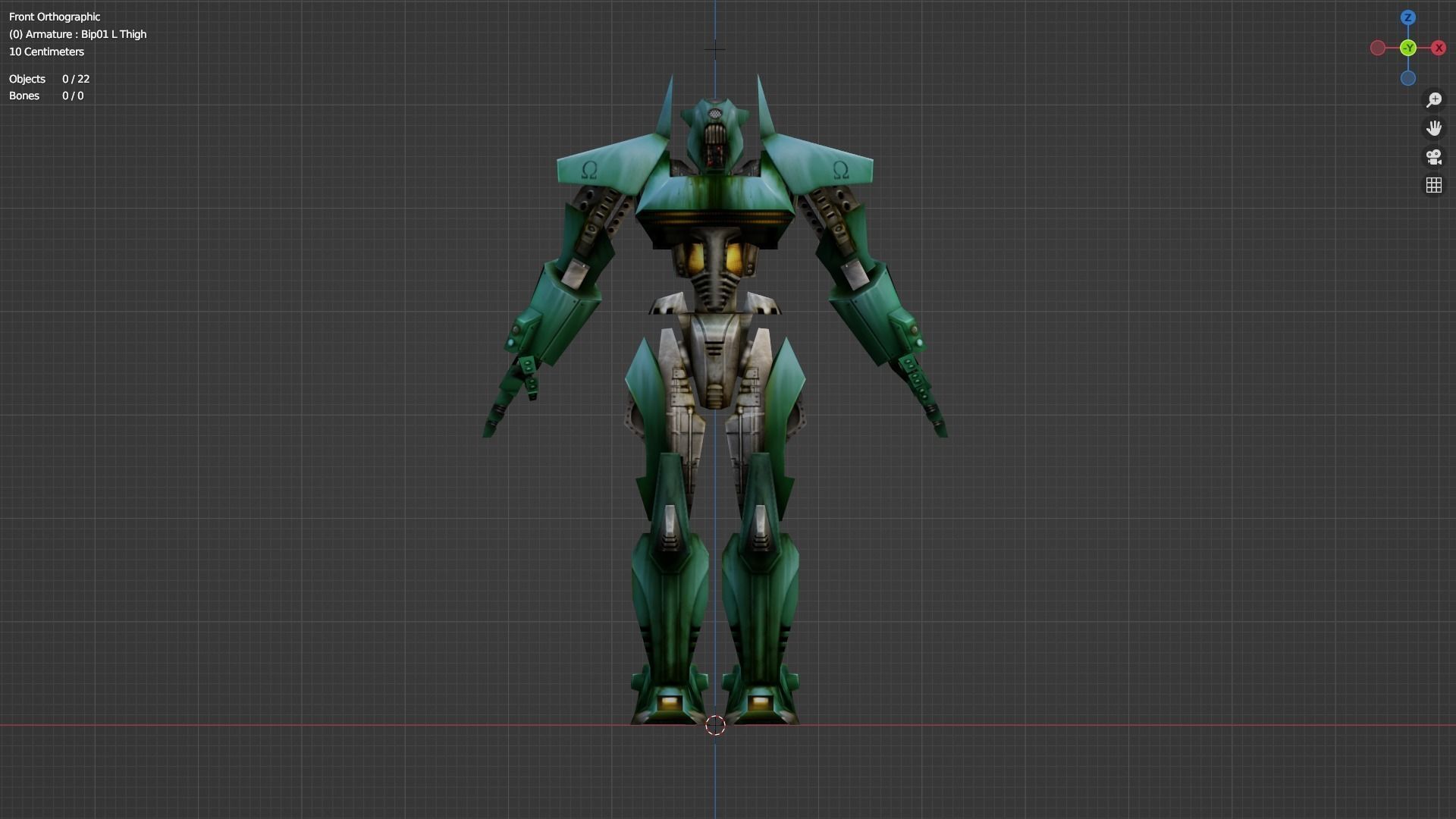 Low poly game-ready Unreal tenement game Rigged Egypt Robot Low-poly 3D model_8