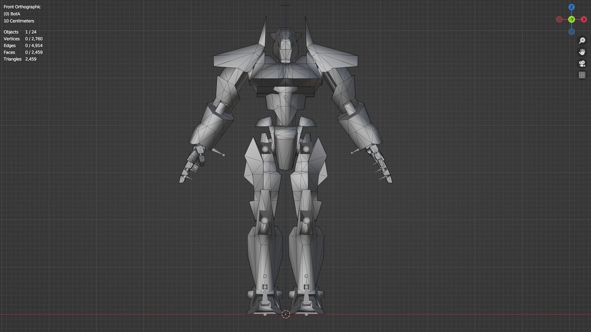 Low poly game-ready Unreal tenement game Rigged Egypt Robot Low-poly 3D model_4