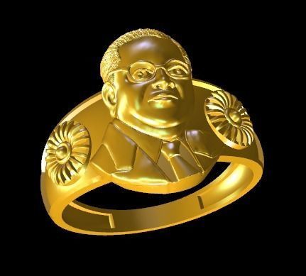 Dr babasaheb 3d ring 3D print model_1