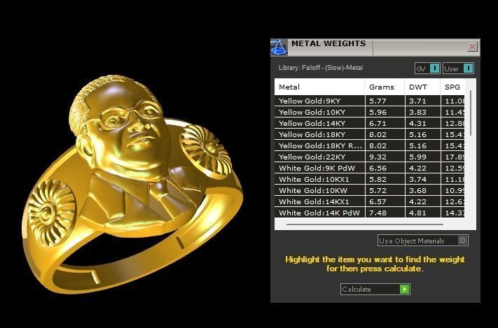 Dr babasaheb 3d ring 3D print model_4
