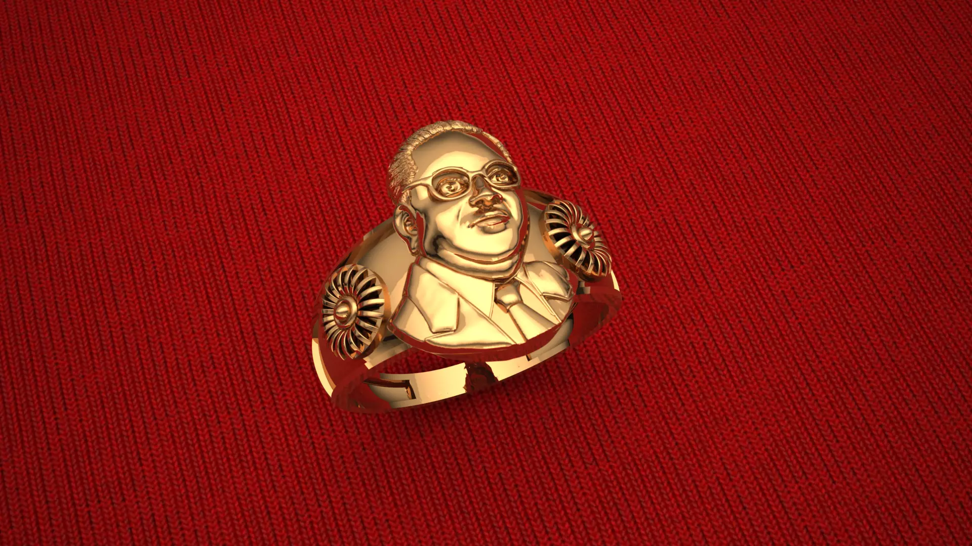 Dr babasaheb 3d ring 3D print model_0