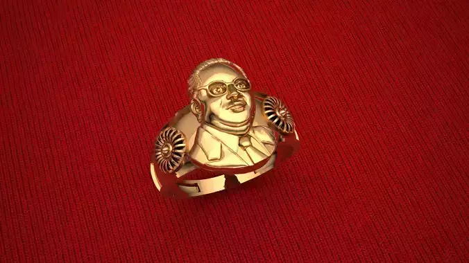 Dr babasaheb 3d ring 3D print model