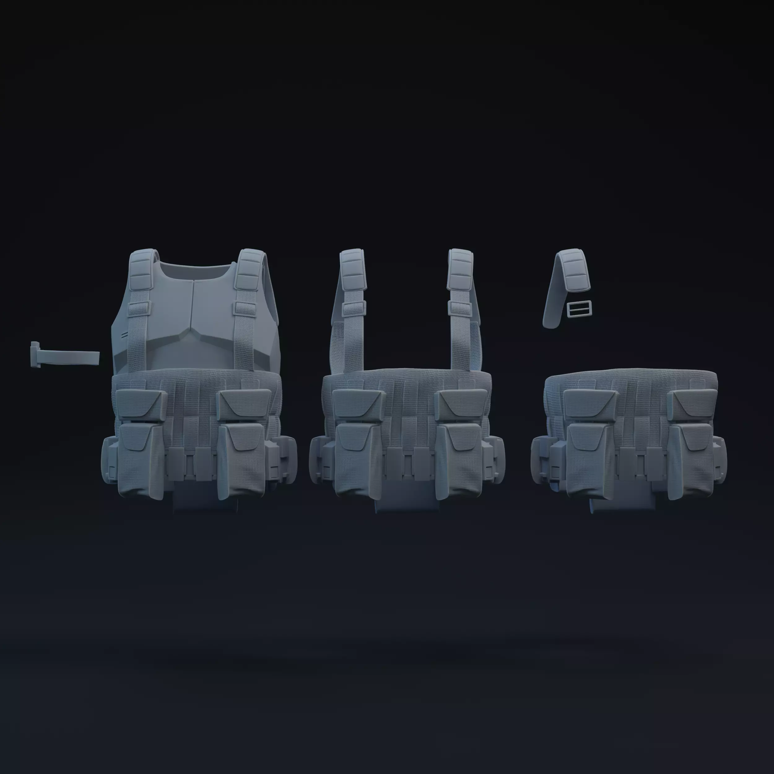Firefall Chest Rig One-Twelfth Scale 3D Print Files 3D print model