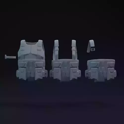 Firefall Chest Rig One-Twelfth Scale 3D Print Files