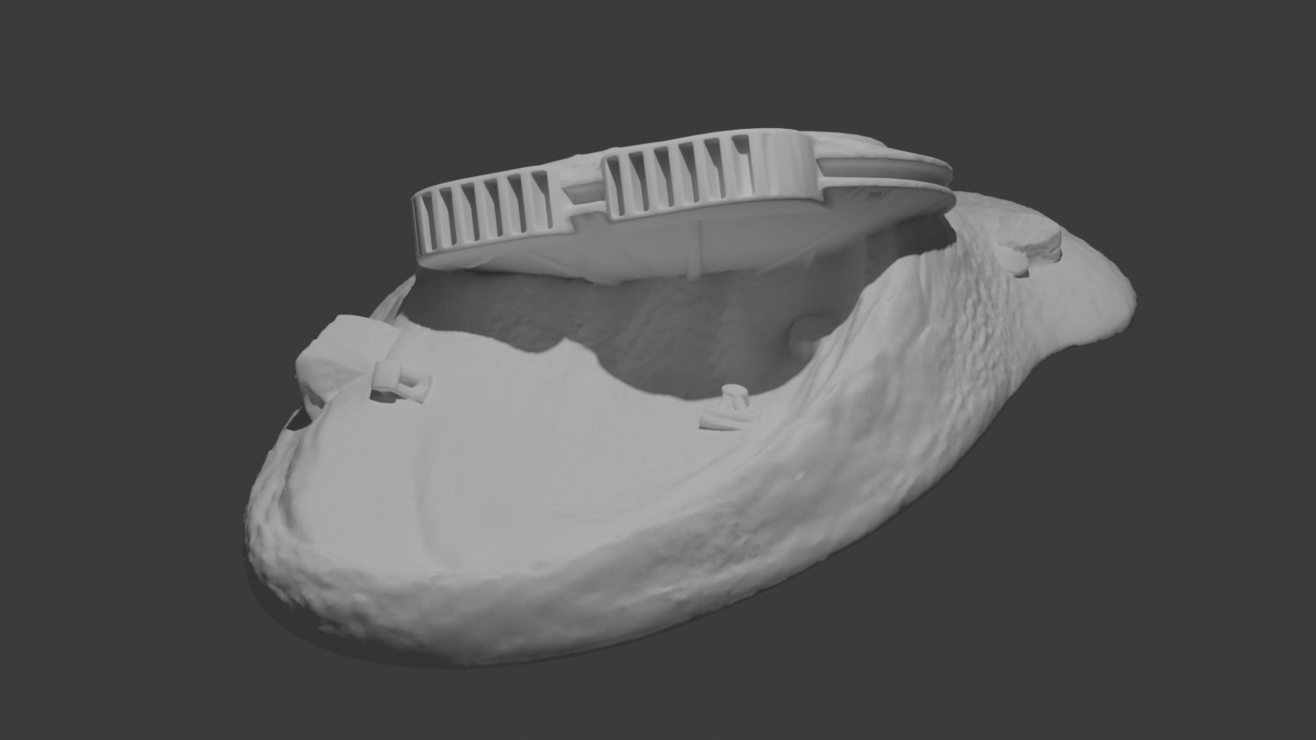 Crashed UFO Decor 3D print model_2