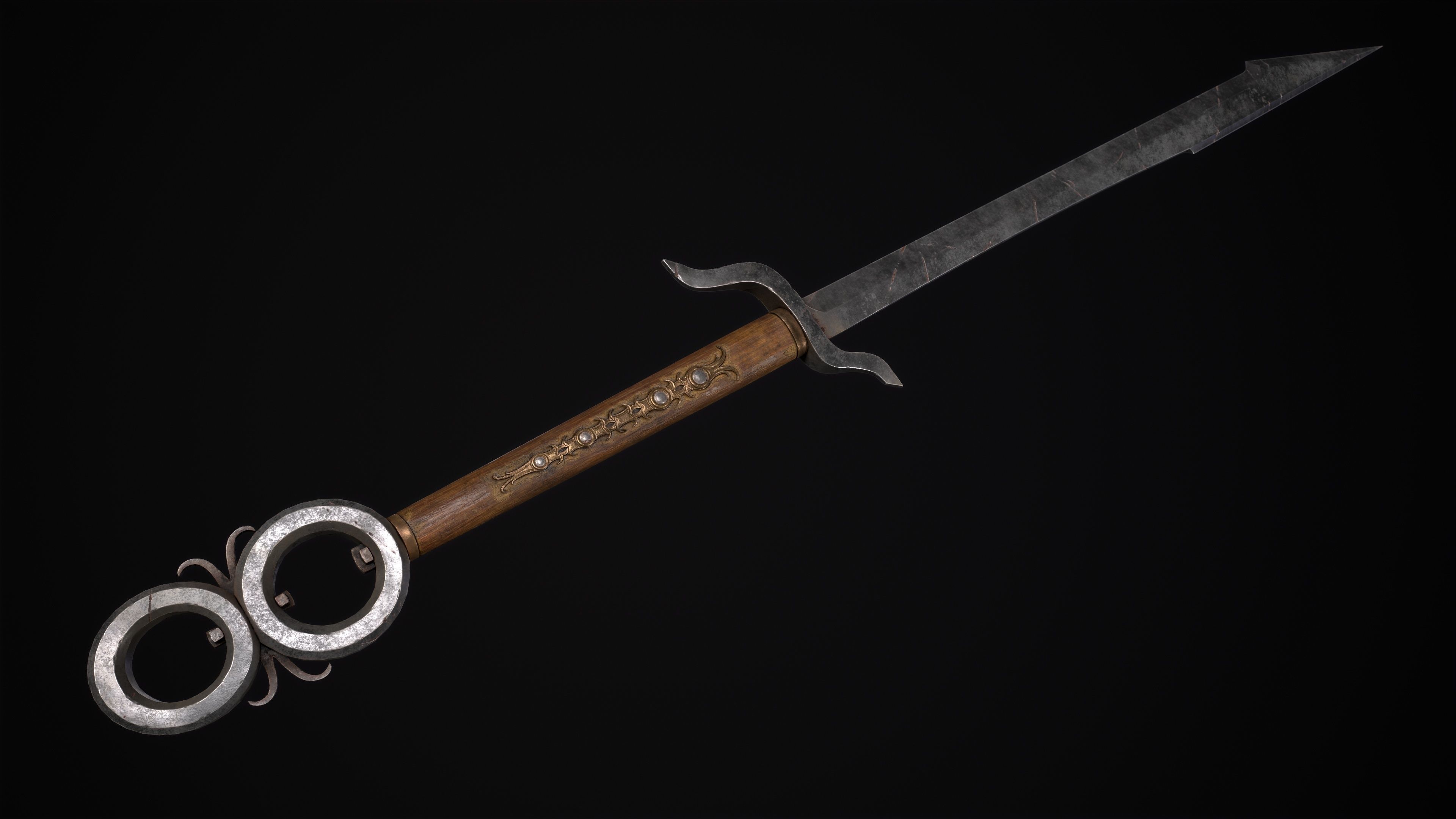 Fantazy Sword Melee Weapon Low-poly 3D model_9