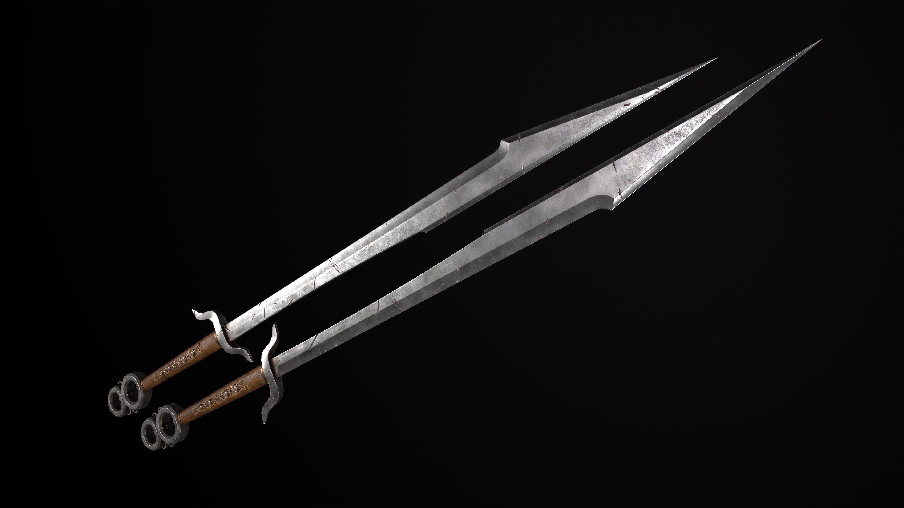 Fantazy Sword Melee Weapon Low-poly 3D model_1