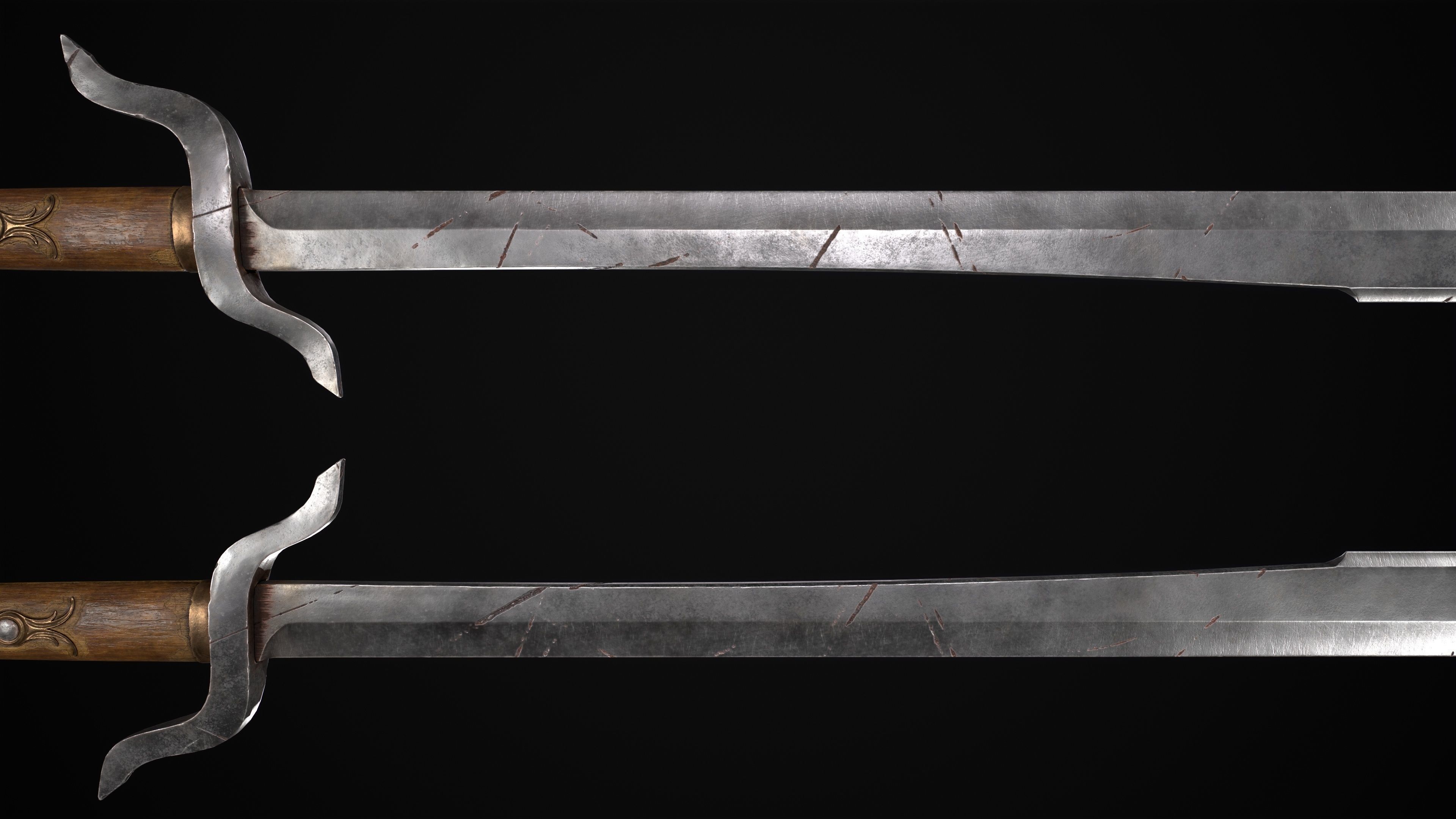 Fantazy Sword Melee Weapon Low-poly 3D model_7