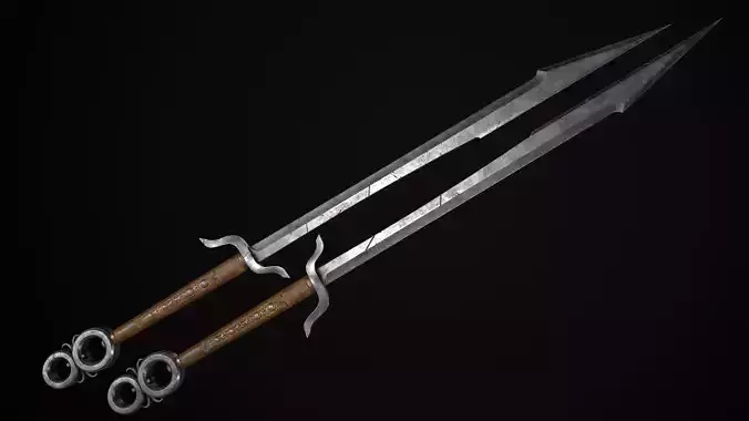 Fantazy Sword Melee Weapon Low-poly 3D model