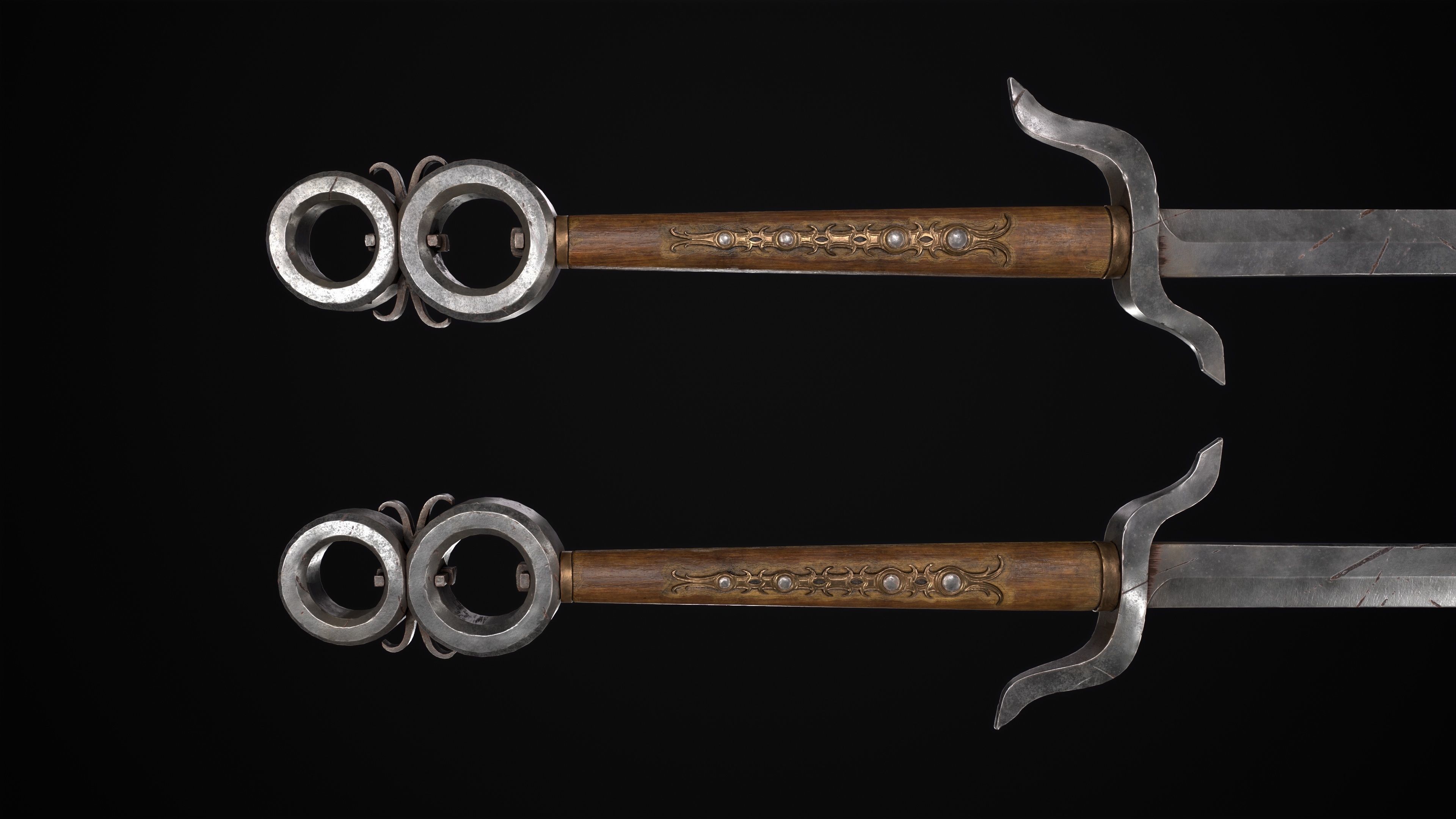 Fantazy Sword Melee Weapon Low-poly 3D model_6