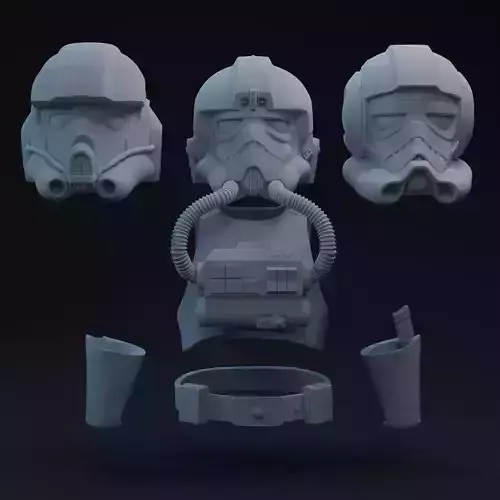 Squadron Tie Pilot Helmet One-Twelfth Scale Files 