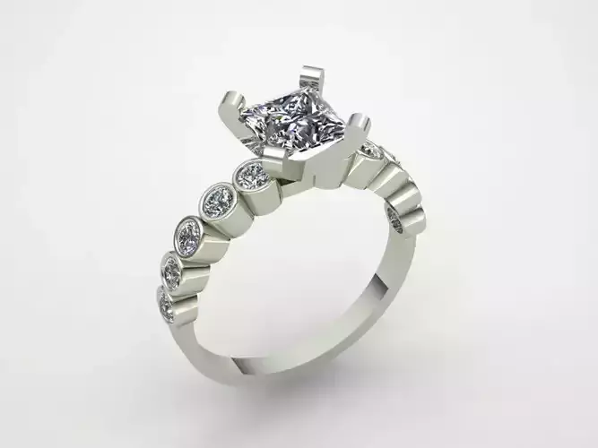 Princess Diamond Engagement Ring