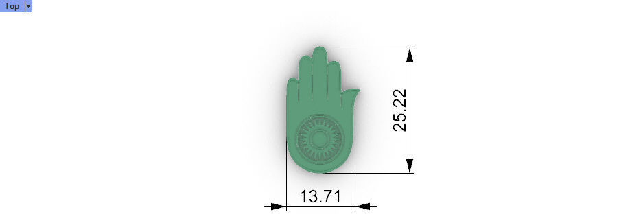 Jainism Ahimsa Necklace  Pendant Jewelry Jain Hand Symbol Hindu 3D print model_40