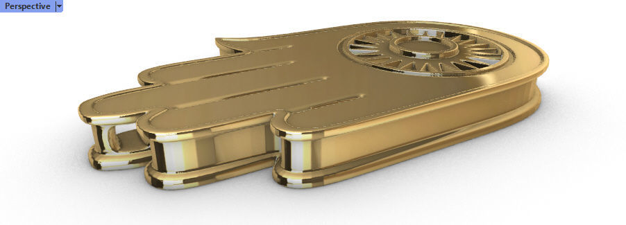 Jainism Ahimsa Necklace  Pendant Jewelry Jain Hand Symbol Hindu 3D print model_42