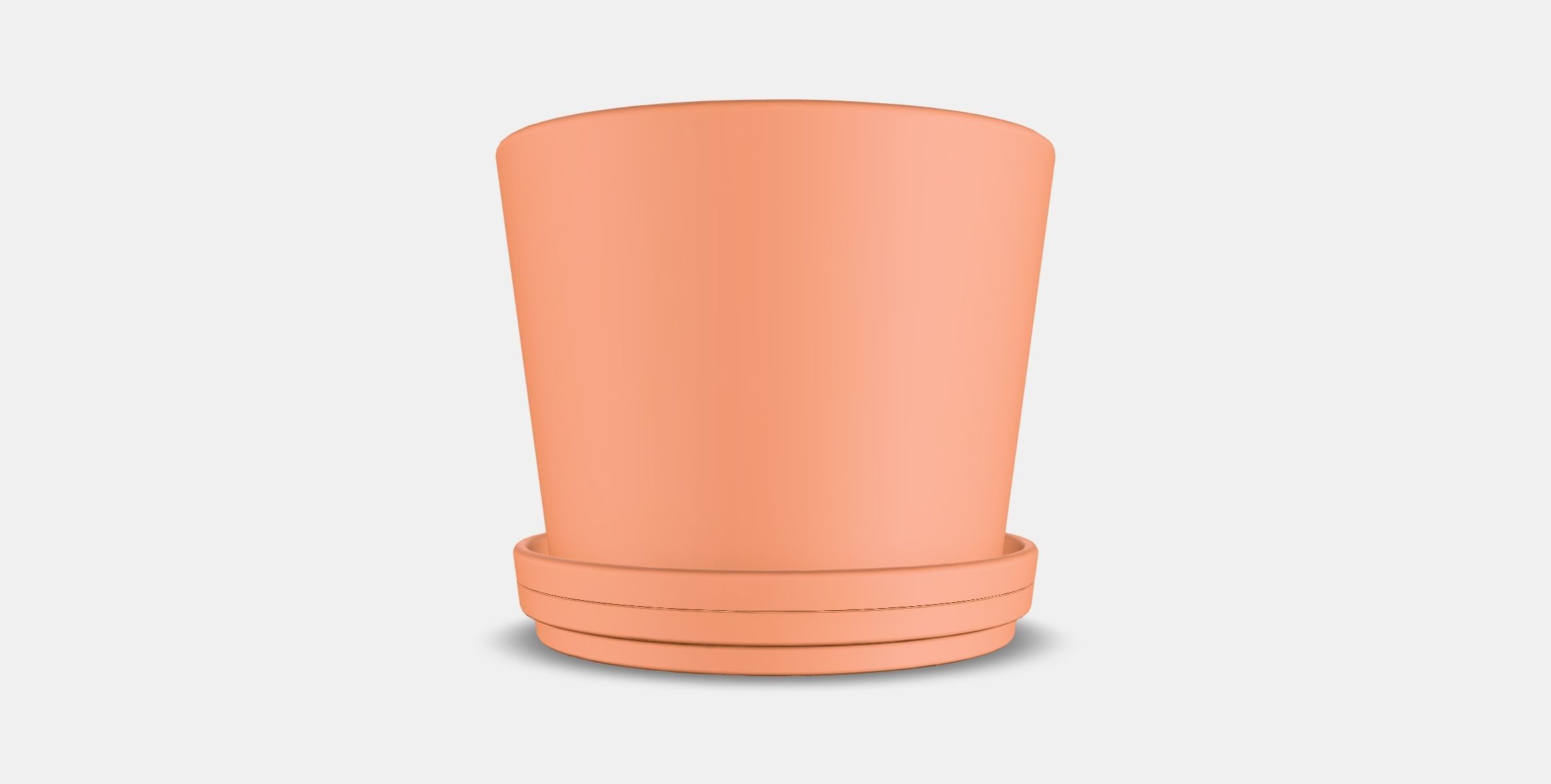 BRUNBAR flower pot with saucer 1 Low-poly 3D model_13