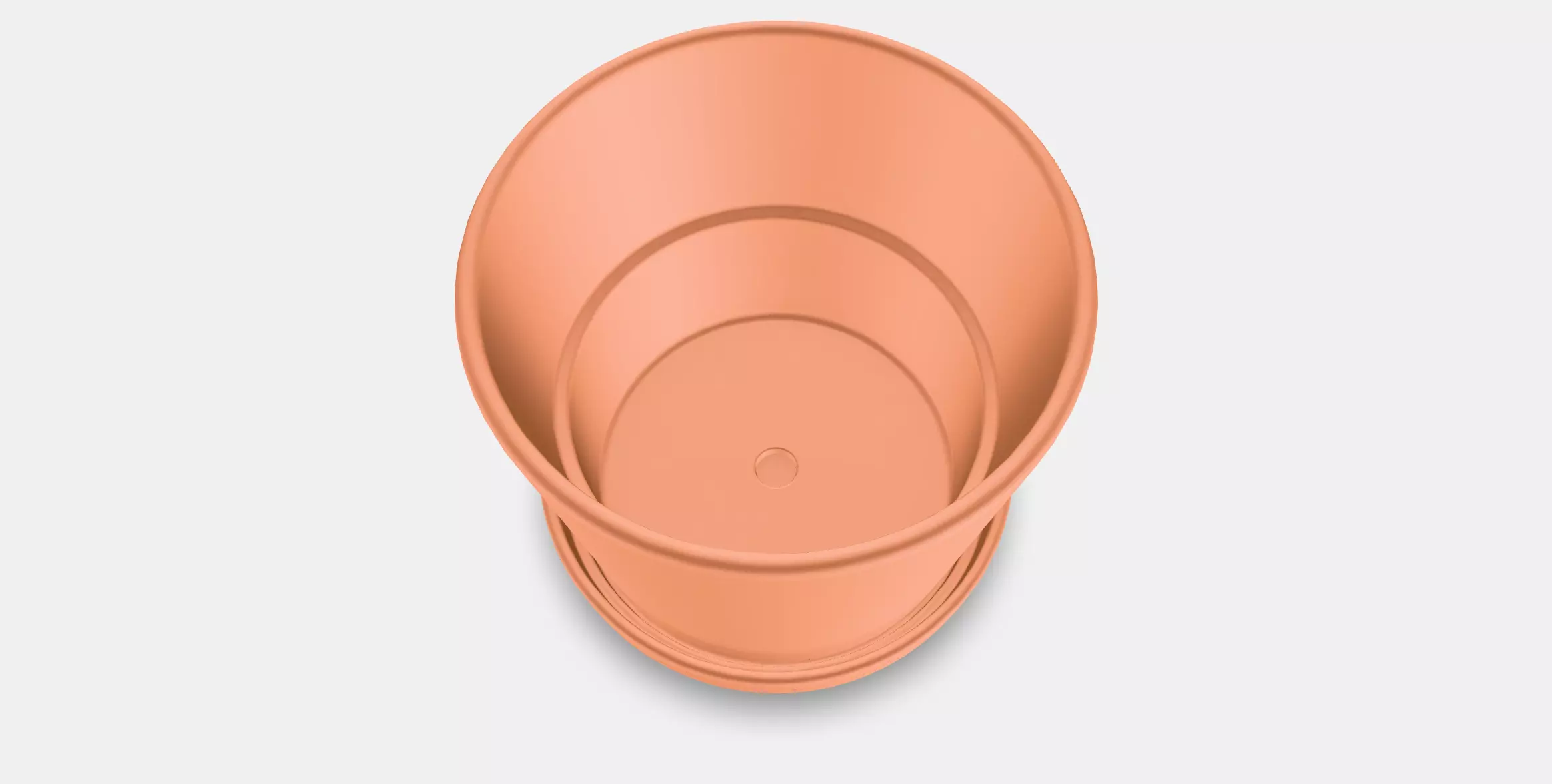 BRUNBAR flower pot with saucer 1 Low-poly 3D model_0