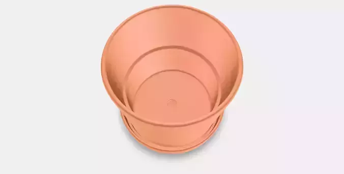 BRUNBAR flower pot with saucer 1 Low-poly 3D model