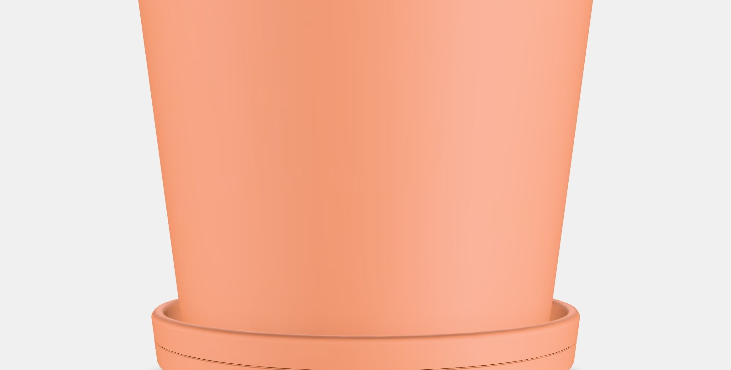 BRUNBAR flower pot with saucer 1 Low-poly 3D model_15