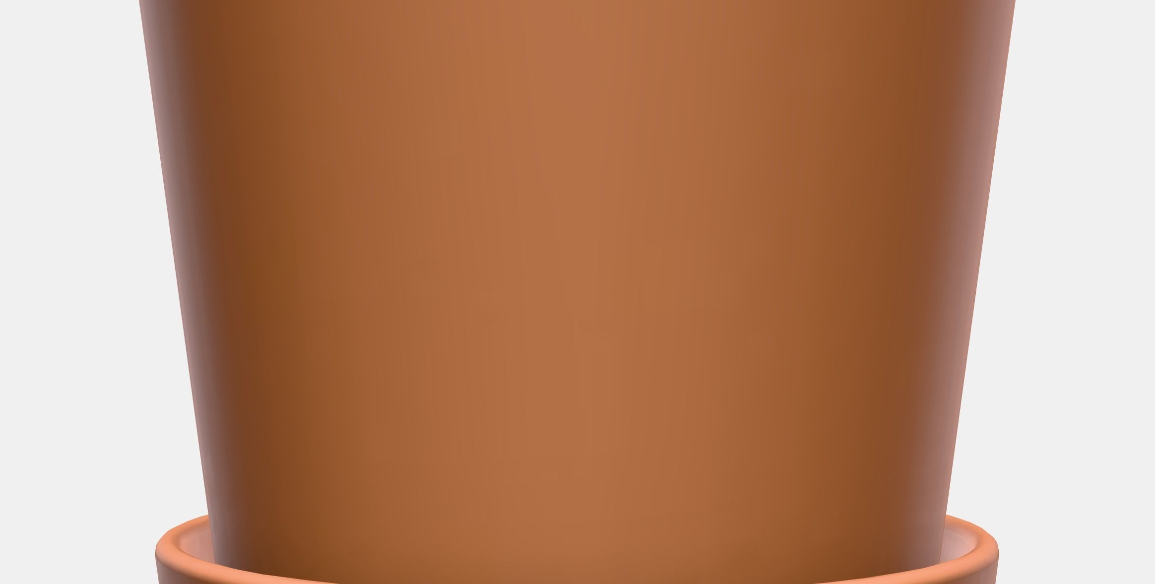 BRUNBAR flower pot with saucer 1 Low-poly 3D model_11