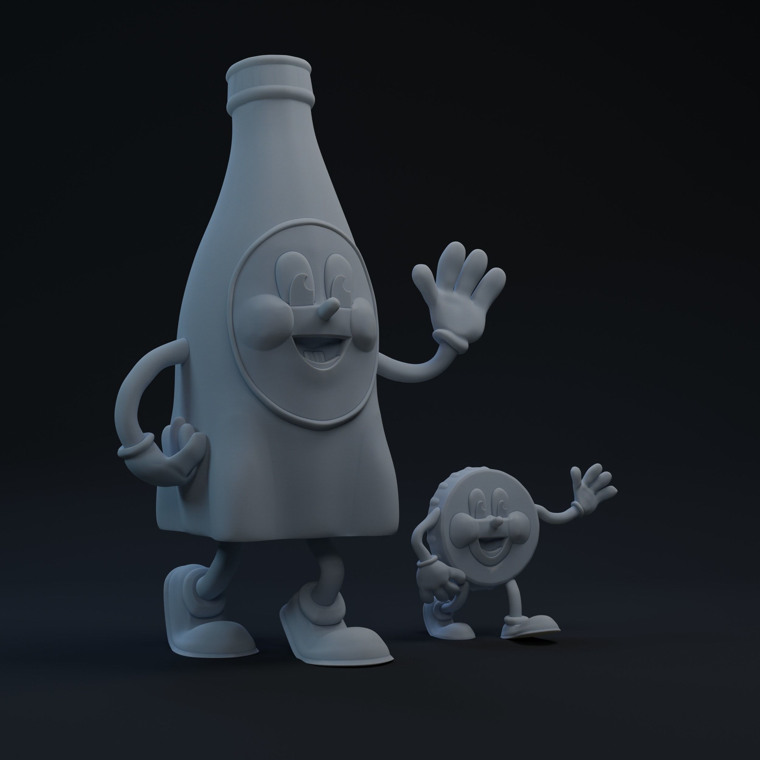 F76 Wasteland Mascot One-Twelfth Scale Files 3D print model_1