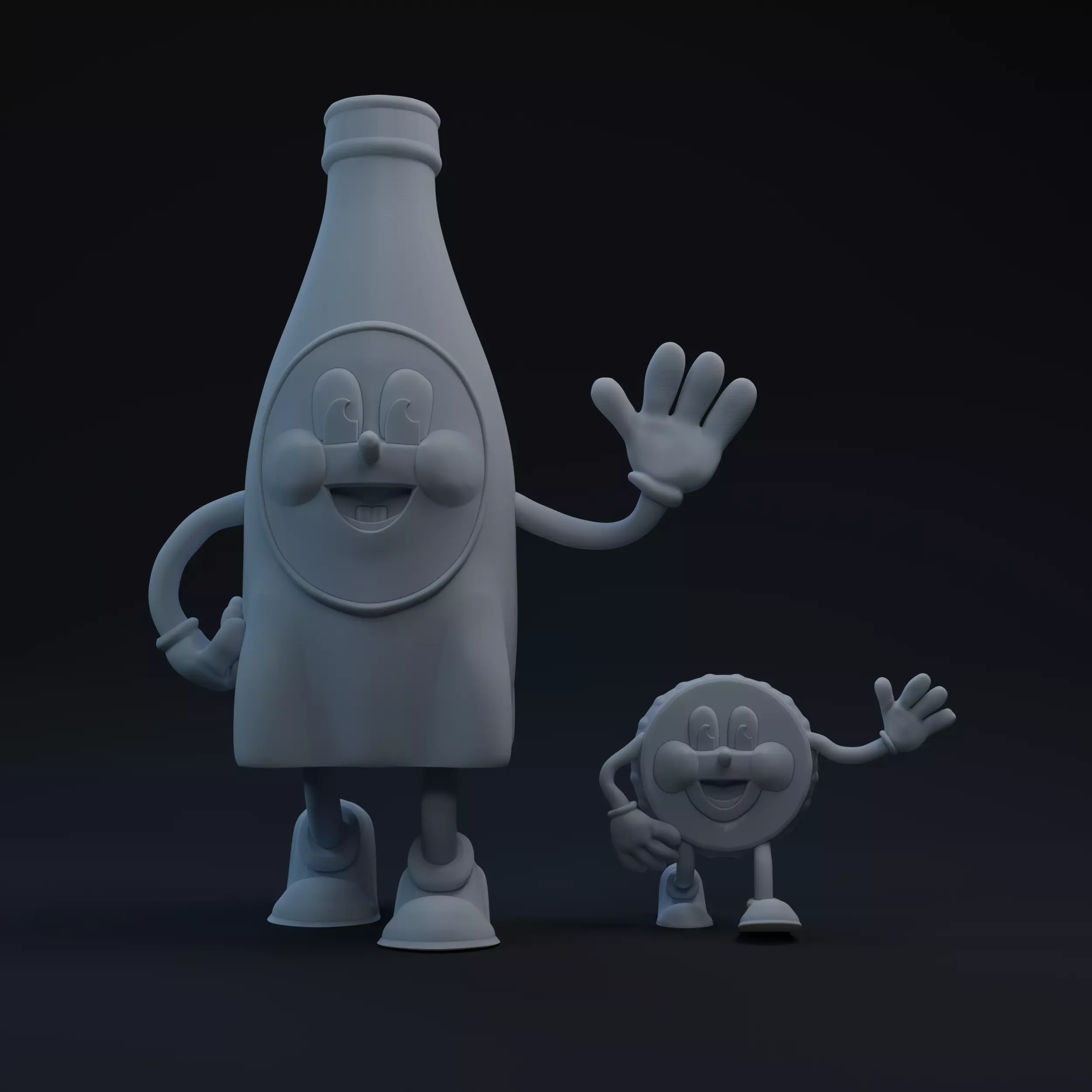 F76 Wasteland Mascot One-Twelfth Scale Files 3D print model_0