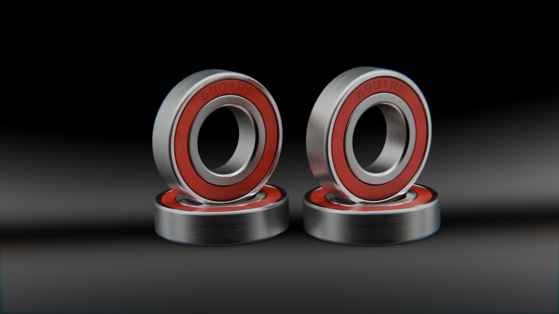 Cartridge 6901 Bearing pack Low-poly 3D model_4