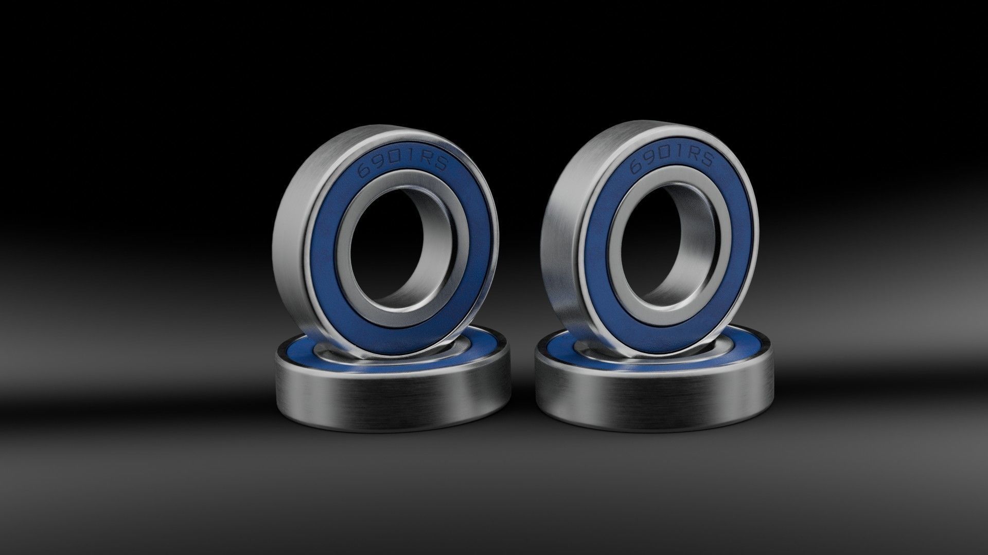 Cartridge 6901 Bearing pack Low-poly 3D model_3