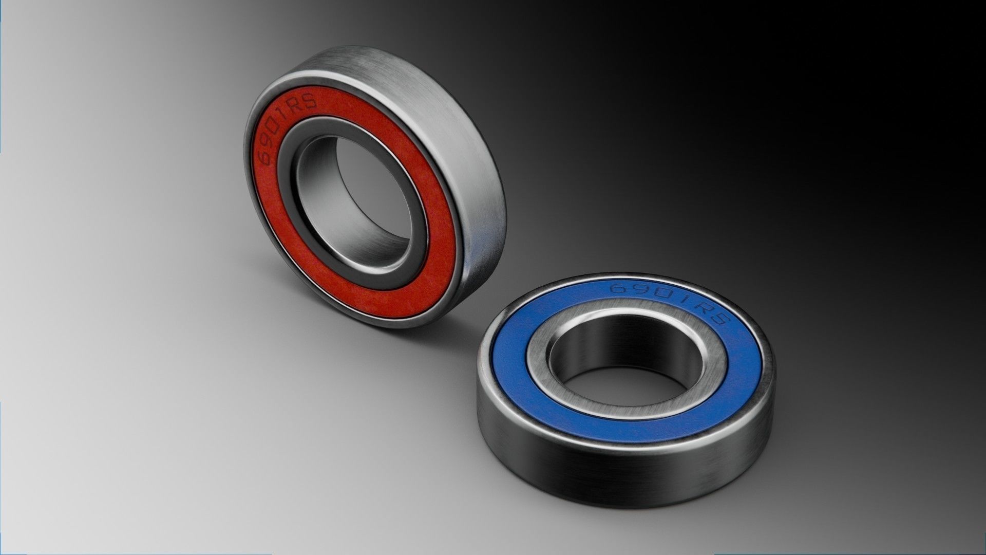 Cartridge 6901 Bearing pack Low-poly 3D model_9