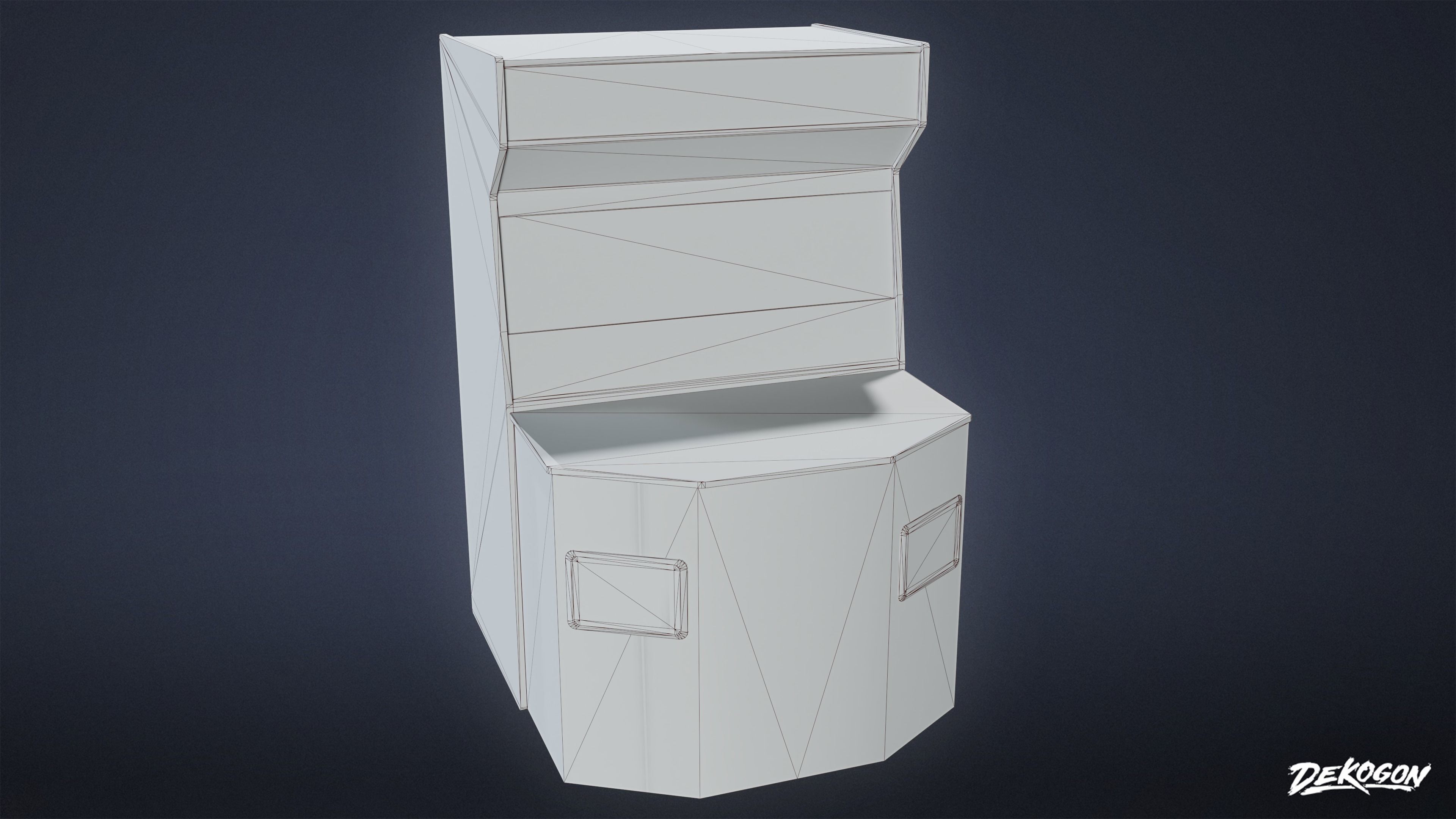 ARCADE - Arcade Cabinet 01 - LOW POLY Low-poly 3D model_1