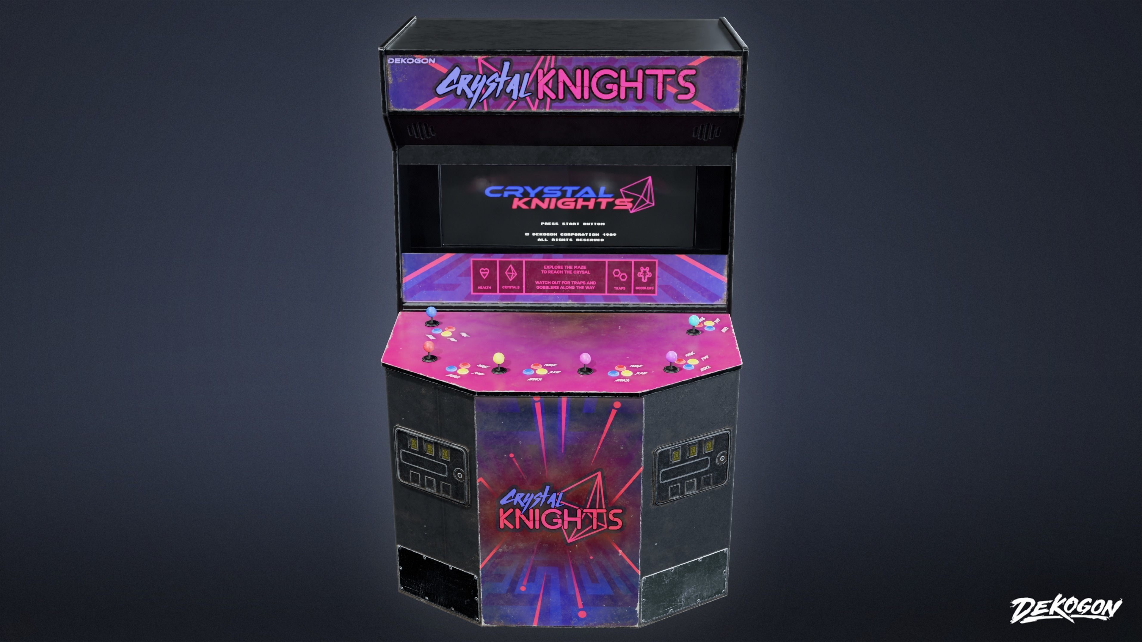 ARCADE - Arcade Cabinet 01 - LOW POLY Low-poly 3D model_13
