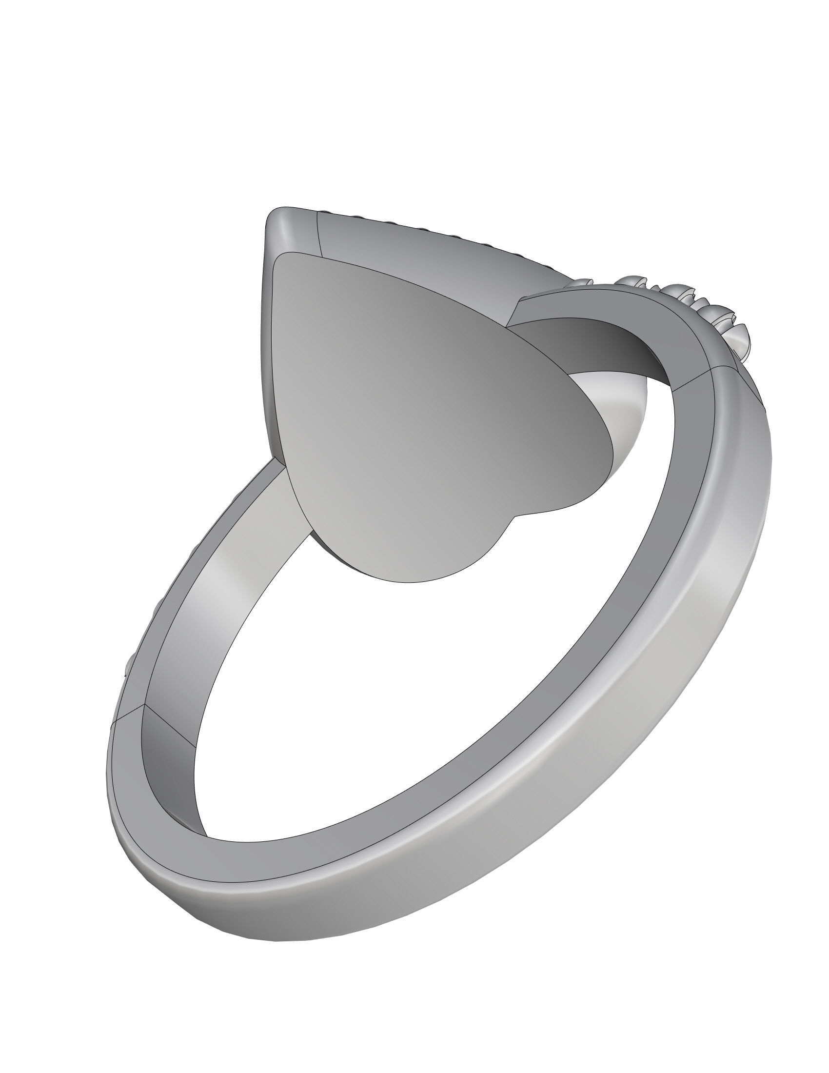 Heart Ring 3D print model_22