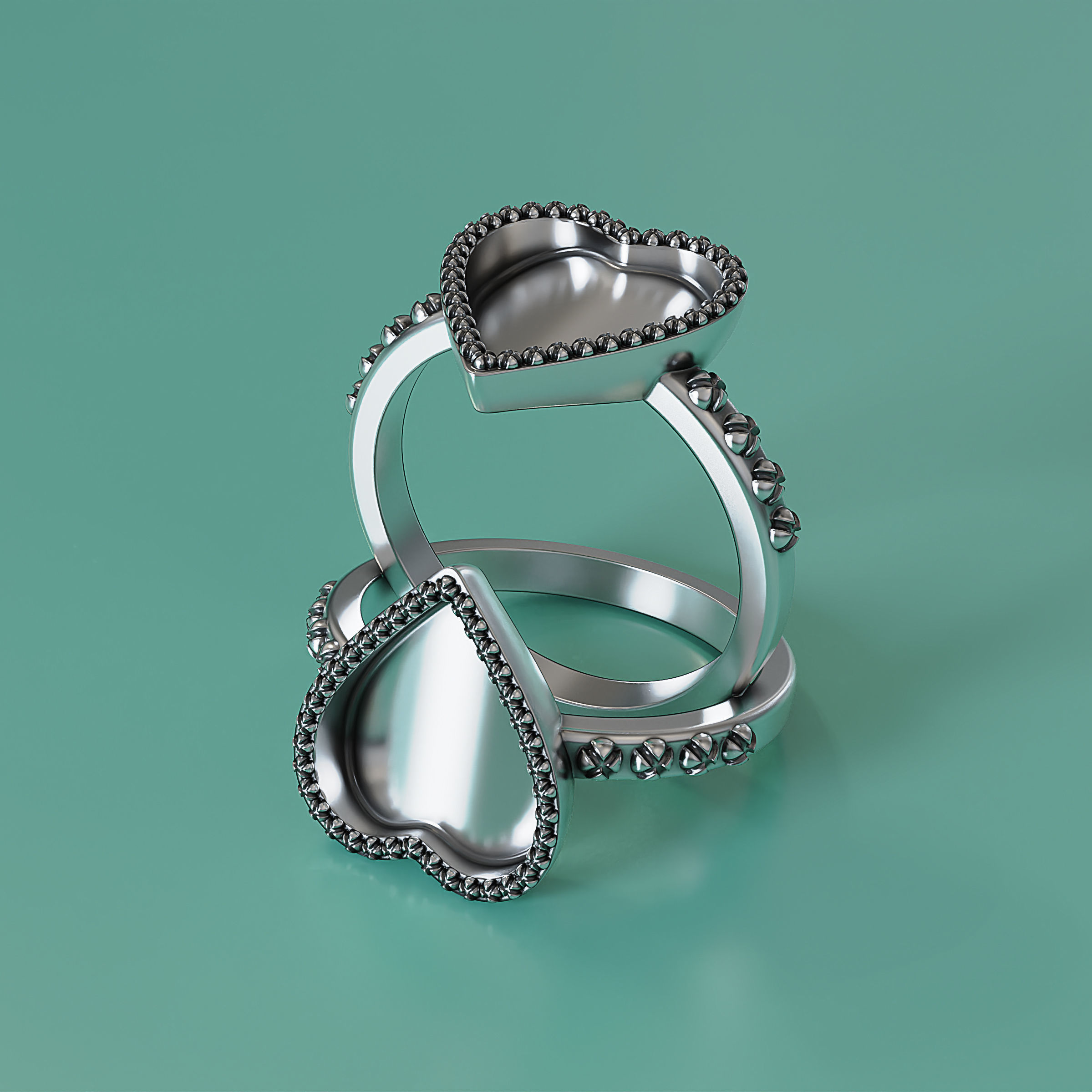 Heart Ring 3D print model_10