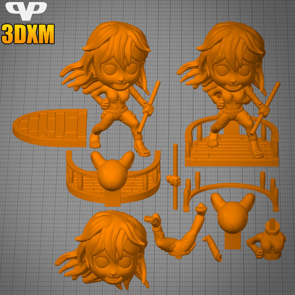 Nami Chibi STL for 3D Printing ChibiSTL 3DXM 3D print model_2
